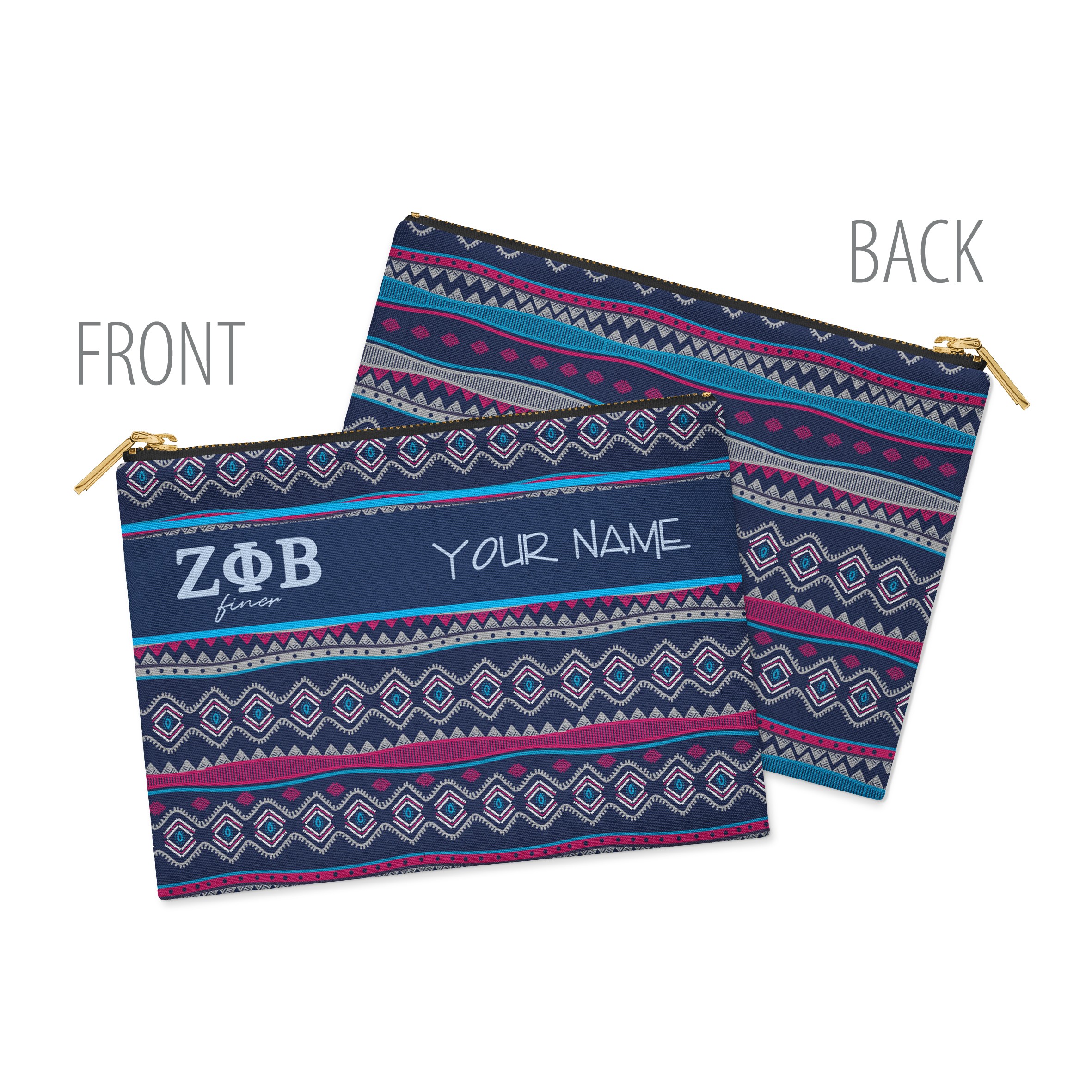 zeta phi beta makeup bag