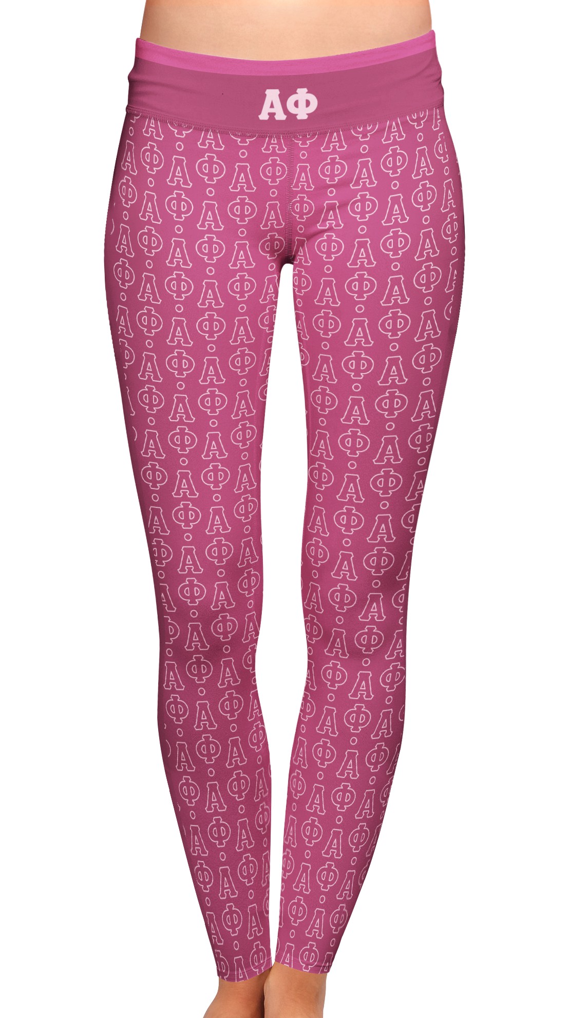 Alpha Phi Women's Fraternity / Sorority - Leggings / Yoga Pants - Classic  Greek Letters